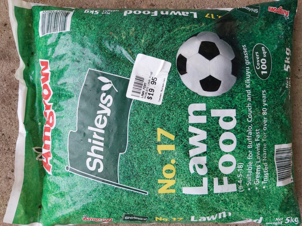 Shirleys No. 17 lawn food 5kg Camden Nurseries